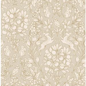 NuWallpaper by WallPops Taupe Enchanted Peel and Stick Wallpaper, Removable Wallpaper, 20.5 in x 18 ft