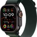 Apple Watch Ultra 2 [GPS + Cellular 49mm] Smartwatch, Sport Watch with Black Titanium Case with Dark Green Alpine Loop - M. Fitness Tracker, Precision GPS, Action Button, Carbon Neutral, Black Titanium Case with Dark Green Alpine Loop, Medium w/out Apple Care