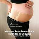 KeaBabies Pregnancy Belly Bands for Pregnant Women - 1-Pack, Soft & Breathable Maternity Belly Support Band, Easy Adjustable Maternity Belt for Back, Pelvic Support, Comfortablee (Classic Ivory, M/L)