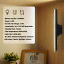 Amosfun USB Charging Eye Protection Desk Lamp 11.81 Inch Magnetic Base Led Reading Study Light for Home Office Bedside Soft Glow