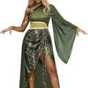 Spooktacular Creations Women Halloween Costumes, Snake Costume Women with Dress, Headband, and Armband for Halloween Cosplay (X-Large)