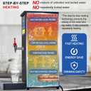 Commercial Hot Water Dispenser Commercial Water Boiler Electric Countertop Hot Water Machine Black 30L(8GAL)/Hour Step-heating Temperature Control 86-212F for Boba Tea Coffee Office Restaurant 1600W