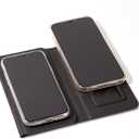 Duo Phone Case for 2 Phones | Multi Purpose Hiquality Leather Cell Phone Case, Cell Phone Wallet | Folding Variation | All Phone Types | iPhone, Galaxy, Motorola, etc | (Black)