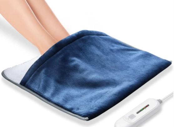 Luxurious Electric Foot Warmer, 35" x 20", 9 Foot AC Cord, 4 Heat Settings, Automatic shutoff