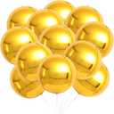 KatchOn, Large Gold Foil Balloons - 22 Inch, Pack of 12 | Gold Balloons | Mylar Balloons for Anniversary, Golden Birthday Party Decorations | Ramadan Decorations, St Patricks Day Decorations, Wedding