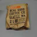 Real Good Coffee Company Real Good Coffee - Whole Bean Coffee - Light Roast 100% Arabica Fresh Roasted in Seattle - 2Lbs (32 Ounce (Pack of 1)), Best By 01, 2026