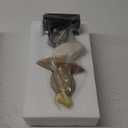 Fake Sandstone Statue Home Decor for Living Room, Modern Resin Stone Sculptures for Coffee Table Decor, Gery and White Statue for Shelf Bookshelf Decorations