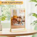 Gold Frames 8X10 Double-Sided Gold Picture Frames Tabletop Acrylic Sign Holder for Wedding Table Number Holder Menu Holder Flyer holder Diaplay Stand with Removable Dot Stickers -3 Pack