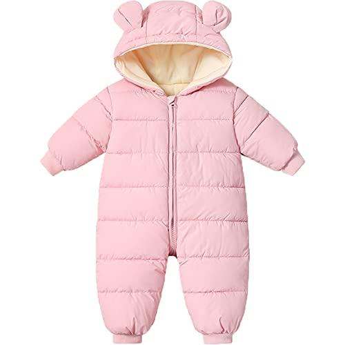 Ilyboz Infant Toddler Snowsuit Cute Baby Bear Suit Newborn Winter Coat Warm Hooded Jumpsuit for Boys Girls 100