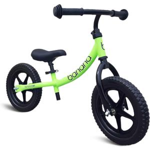 Banana Bike LT Balance Bike for Kids - Lightweight No Pedal Toddler Bikes for 2-5 Year Olds - Durable Aluminium Frame, Adjustable Seat and Handlebar, and EVA Tires Green