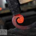 RTZEN Decorative Metal Curtain Tiebacks - Farmhouse Wrought Iron Curtain Holdbacks - Drapery Holders for Wall - Unique Metal Tie Backs for Curtains - 2 Pcs (Black Loophole) (Medium)