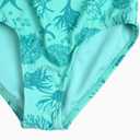 Jimmy Bahamas Girls 1 Piece Sport Swimsuits with Cross Back Strap Colorful Fish Scales Print and Two Cute Bow Decorations (Green)