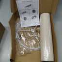 Tall Drum Lamp Shade for Table Lamps, Floor Lamp, Cloth Lampshade 10" Top X 10" Bottom X 13" High, Beige Large Line Fabric, Easy Assembly