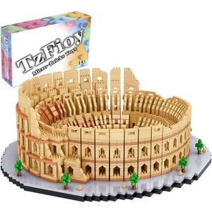 Italy Rome Colosseum Micro Brick Building Set (5594 Pieces)  Landmark Model Educational Toy Gift for Kids and Adults