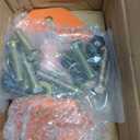 3/8" Tractor Bucket Hooks with 1/2 Tie Down D Rings(Orange), Grade 70 Forged Steel Bolt on Grab Hook 2 PCS Tow Hooks Mount with Back Plate, Compatible for Tractor Bucket RV UTV Truck, Max 15,000 lbs