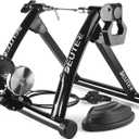 Bike Trainer, Magnetic Bicycle Stationary Stand for Indoor Exercise Riding, 26-29" & 700C Wheels, Quick Release Skewer & Front Wheel Riser Block Included (BLACK)