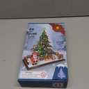 Christmas Tree Building Blocks, Christmas Decorations Set with Santa Claus & Reindeer, Creative Tabletop Decor Xmas Gifts Toys for Kids Adults Teen Boys & Girls