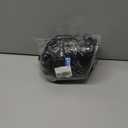 Airplane Pillow, Travel Neck Pillow with Memory Foam - Adjustable Buckle & Machine Washable Cover for Flights, Car, Office - Includes Eye Mask & Ear Plugs(Black) (Black and Gray)