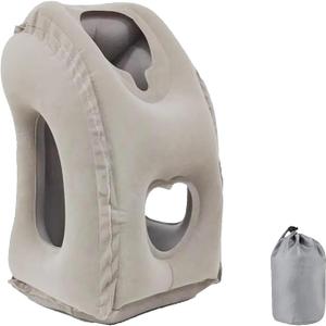 Inflatable Travel Pillow for Airplanes-Neck Support Pillow for Long Flights, Portable & Comfortable Airplane Sleep Pillow, Blow Up Pillow for Travel, Office, Camping (Ergonomic Design, Easy to Carry), 19.2*12.0*12.0in