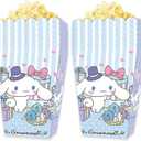 12 Pcs Hello Pink Cat Candy Box Popcorn Box Birthday Party Favor Pink Kity Snack Treat Boxes Candy Cookie Container Decorations Gifts for Kids Adults Birthday Party Favor Supplies (popcorn box c)