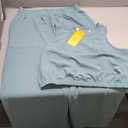 GRECERELLE Two Piece Sets for Women Sleeveless Crop Top Wide Leg Pants Sweat Set for Women Tracksuits 2026 Summer, Large