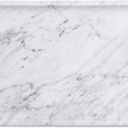 Yew & Tulip 14" x 8.5" Natural Marble Tray for Kitchen, Bathroom, Living Room Serving/Decorative Vanity Tray for Jewelry, Candles, Decor (Carrara White)