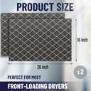 Teenyyou 2 Pcs 26" x 18" Dryer Top Protector Mat, Washer and Dryer Topper, Non Slip Waterproof Machine Cover Dust Proof Quick Drying Topper Pad for Laundry and Kitchen (Stylish)