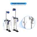 Drywall Stilts 15-23 Adjustable Lightweight Aluminum Tool Stilt with Knee Pads Protection for Painting Painter Taping,Silver