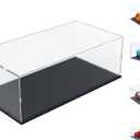 Choowin Acrylic Display Case for Lego Car Display for Lego Porsche 911 McLaren P1 Ferrari SP3 Display Thickened Clear Acrylic Display Cases for Collectibles Assemble Dustproof Display Box(Black Base)