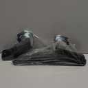 Zober Pants Hangers Non Slip - 20 Pack Open Ended Pants and Jean Hangers for Closet - Space Saving Clothes Hanger - Strong, Durable, Metal Pant Hangers (Black) (Chrome)