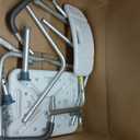 Vaunn Medical Deluxe Spa Shower Chair with Arms and Back, Bath Seat for Seniors, 350 lbs Max Weight, White With Light Gray Arms