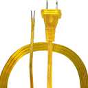 Royal Designs Lamp Cord with Molded Plug, Stripped Ends Ready for Wiring, 8 ft long, Clear Gold, SPT-2 UL Listed