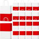 Locmeo 24 Pcs Cartoon Animation Party Gift Bags Kraft Birthday Favors Candy Bags with Handle Birthday Party Decoration for Kids Cartoon Animation Supplies