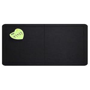 Felt Wall Poster, 23"x15" Photo Board, with 1 Box of 20 Push Pins (Color Random) for Classroom Dorm Wall Decor - Black