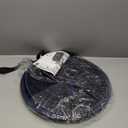 Household Essentials Rolling Pop Up Hamper, Drawstring Closure with Shoulder Strap and Removable Wheels, Blue