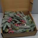 idyllic 6FT Christmas Garland with Red Berries and Pinecones - Table Decor, Winter Greenery for Holiday Season Mantel, Fireplace, Table Runner, Centerpiece Decoration