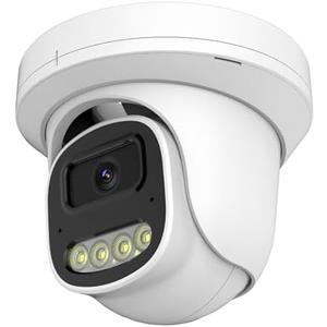 CQH 4MP PoE IP Turret Dome Camera with Microphone/Audio, IP Security Camera Outdoor Indoor Wired, Human Motion Detection, Waterproof IP66, 2.8mm Lens, 24/7 Recording, Night Vision 65ft
