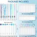 8 Pack Cruise Lanyards Set for Ship Cards, with Retractable Badge Reel Waterproof Luggage Tag Holders Id Card Holders, Sea-Themes Pattern for All Cruises Ticket Key Cards Luggage Tag (Blue)