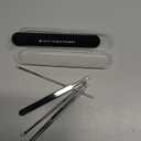 AskBed 5PCS Blackhead Remover Comedone Extractor Kit - Professional Stainless Steel Tools for Pimple, Acne, and Blemish Removal - Curved Tweezers Included