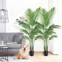 5.2FT Artificial Realistic Large Palm Tree 11 Leaves Faux Palm Potted Plant