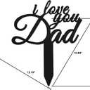 Tinideya Dad Memorial Stakes Grave Cemetery Decorations Metal Grave Markers Plaque Sympathy Garden Stake Waterproof Cemetery Memorial Signs for Funeral Decorations