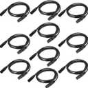6.5ft DMX Cable, 10PCS 2m DMX Signal Cables Signal Wires, 3-Pin XLR Male to Female Stage Light Cable with Metal connectors, Connection for DMX512 Stage & DJ Lighting fixtures