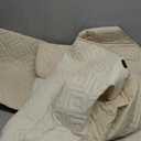 H.VERSAILTEX Reversible Loveseat Cover Furniture Protector Anti-Slip Water Resistant 2 Inch Wide Elastic Straps Couch Covers Pets Kids Fit Sitting Width Up to 46"(Love Seat: 75" x 90", Ivory/Beige)