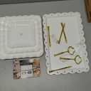 5 Pcs Dessert Table Display Set - 1 Pcs 3-Tier Dessert Display Stands & 1 Pcs Serving Tray - Dessert Trays Dessert Stands Treat Table Displays Set for Tea Parties, Birthdays & Baby Showers (White)