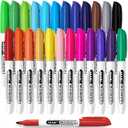 SFAIH 24 Colors Permanent Markers - Assorted Vibrant Colors, Quick Drying, Fade Resistant, Alcohol-Based Fine Point Permanent Markers for Paper, Plastic, Wood, Coloring, Drawing, Doodling, Waterproof