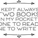 Family Two Books in My Pocket Adorable Quote Wall Decal Decoration One to Read and One to Write in Book Lovers Quote Lasts Years and Easily Removable - Size: 40 in(W) x 24 in(H)