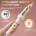 PretiHom Automatic Rotating Curling Iron - 1.1 Inch (28mm) Curling Wand for Beach Waves, Anti-Scald, Anti-Tangle, Ceramic Coating, Dual Voltage, Hair Curler for Women, All Hair Types