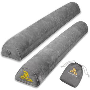 Inflatable Bed Rails for Toddlers & Kids (2-Pack) - Portable Leak-Proof Bed Bumpers, Travel & Home Safety Non-Slip Guard for King, Queen, Full Sizes, Grey, IBR-001