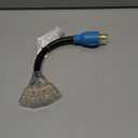 CircleCord 3 Prong Generator Distribution Adapter Cord, NEMA L5-30P Male to 3X 5-15R/5-20R T-Blade Household Outlet Female with Power Indicator, STW 10 Gauge 125V 3750W Blue