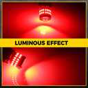 BMT xms 3157 LED Strobe Brake Lights Bulbs - 300% Brighter 3156 3047 3057 3457 4157 4057 Red Flashing Stop Tail Lights, 2Pcs
